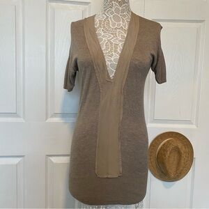 Banana Republic heritage V-neck short sleeve cashmere blend sweater size Small